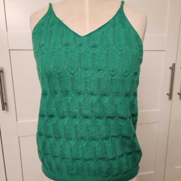 Shein Green Cami Knit Sleeveless Casual Tank Top Size XL - Picture 2 of 7